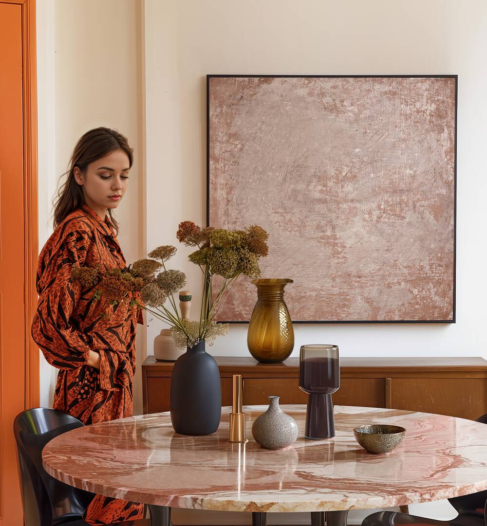 Stylish home decor featuring TEXTURE III, ABSTRACT PAINTINGS, enhancing modern interiors with artistic flair.