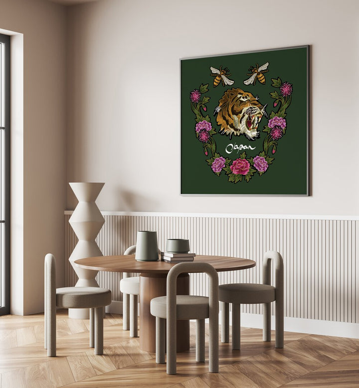 JAPAN TIGER  , WILDLIFE POSTERS , WILDLIFE PAINTINGS