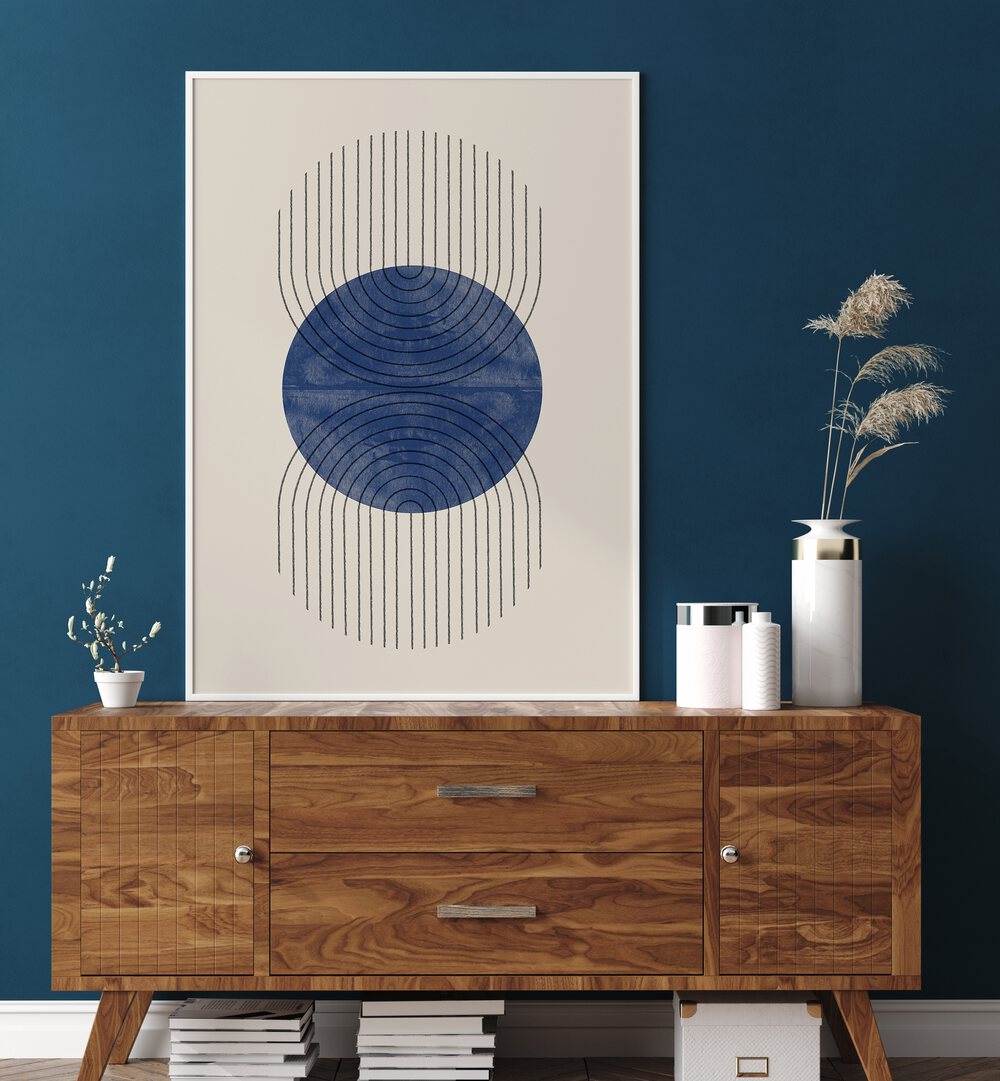 Transform your space with PERFECT POINT BLUE, BOHO ART PAINTINGS, featuring vibrant designs and bohemian style.