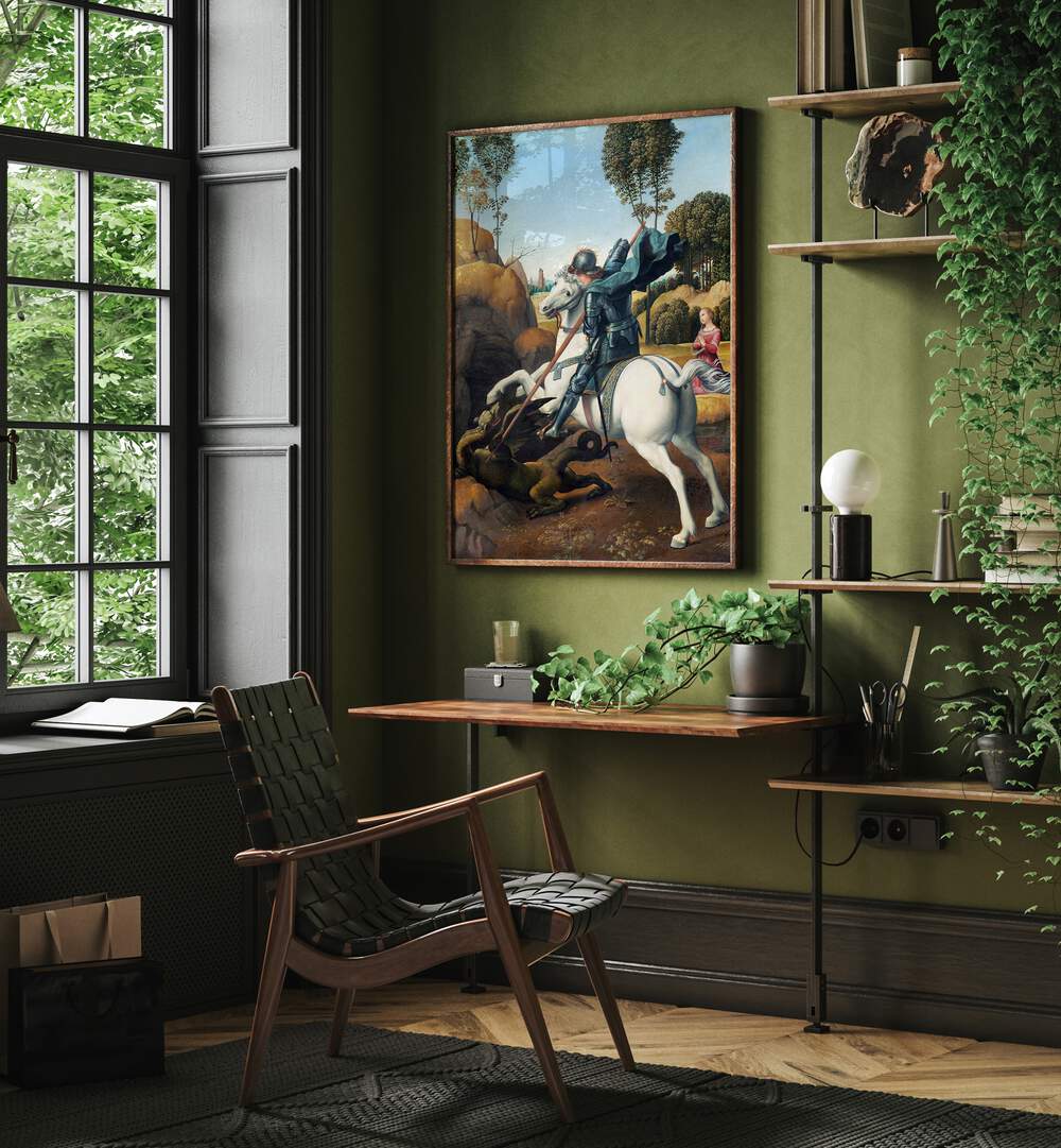 SAINT GEORGE AND THE DRAGON  , VINTAGE PAINTINGS