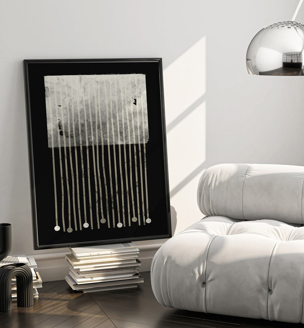 Stylish MIDNIGHT ESCAPE ABSTRACTION, GEOMETRIC ART PRINTS enhancing modern interiors with bold shapes and symmetry.