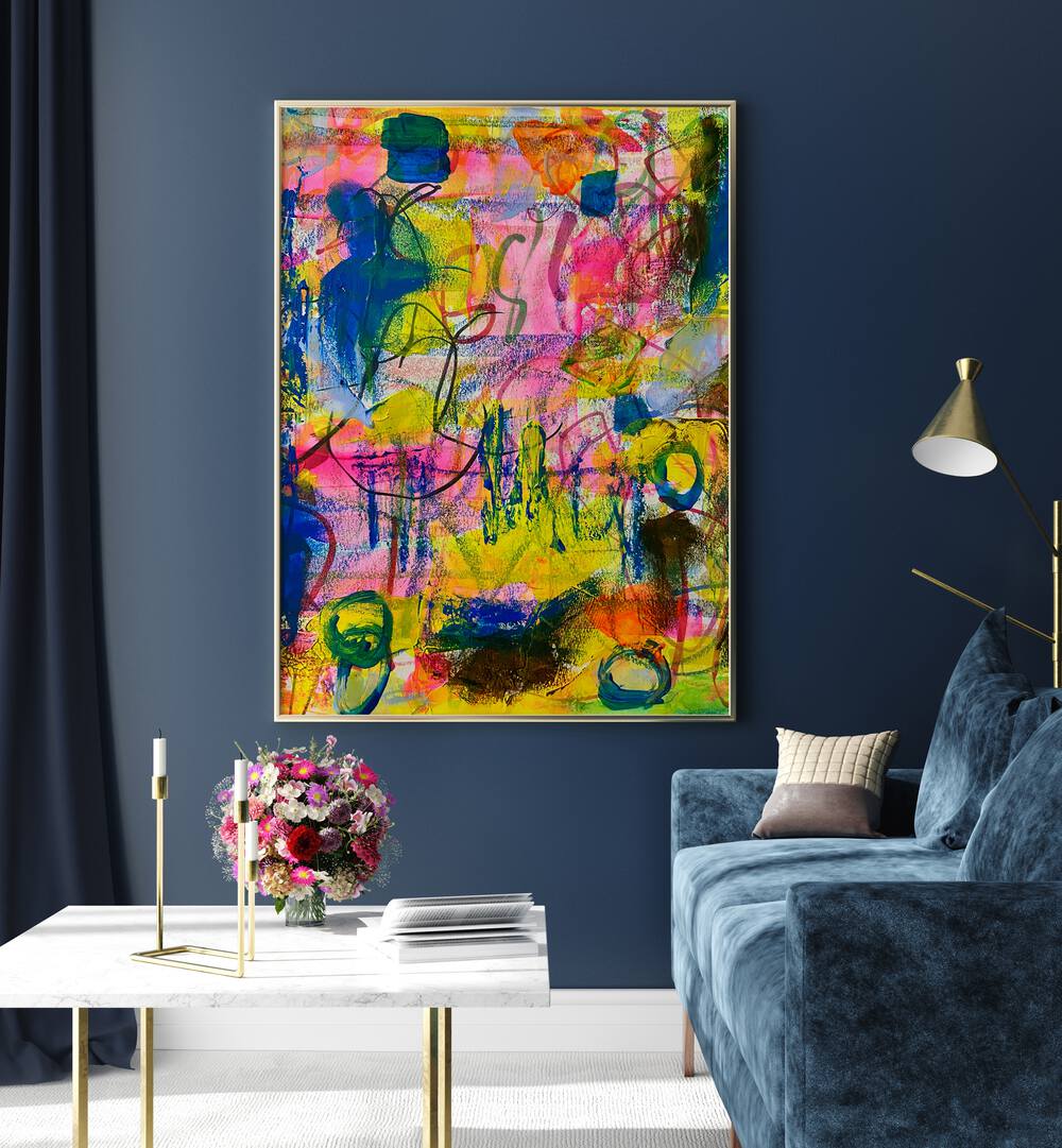 Vibrant DAY VIII, ABSTRACT PAINTINGS enhances modern decor, inviting creativity into your living space.