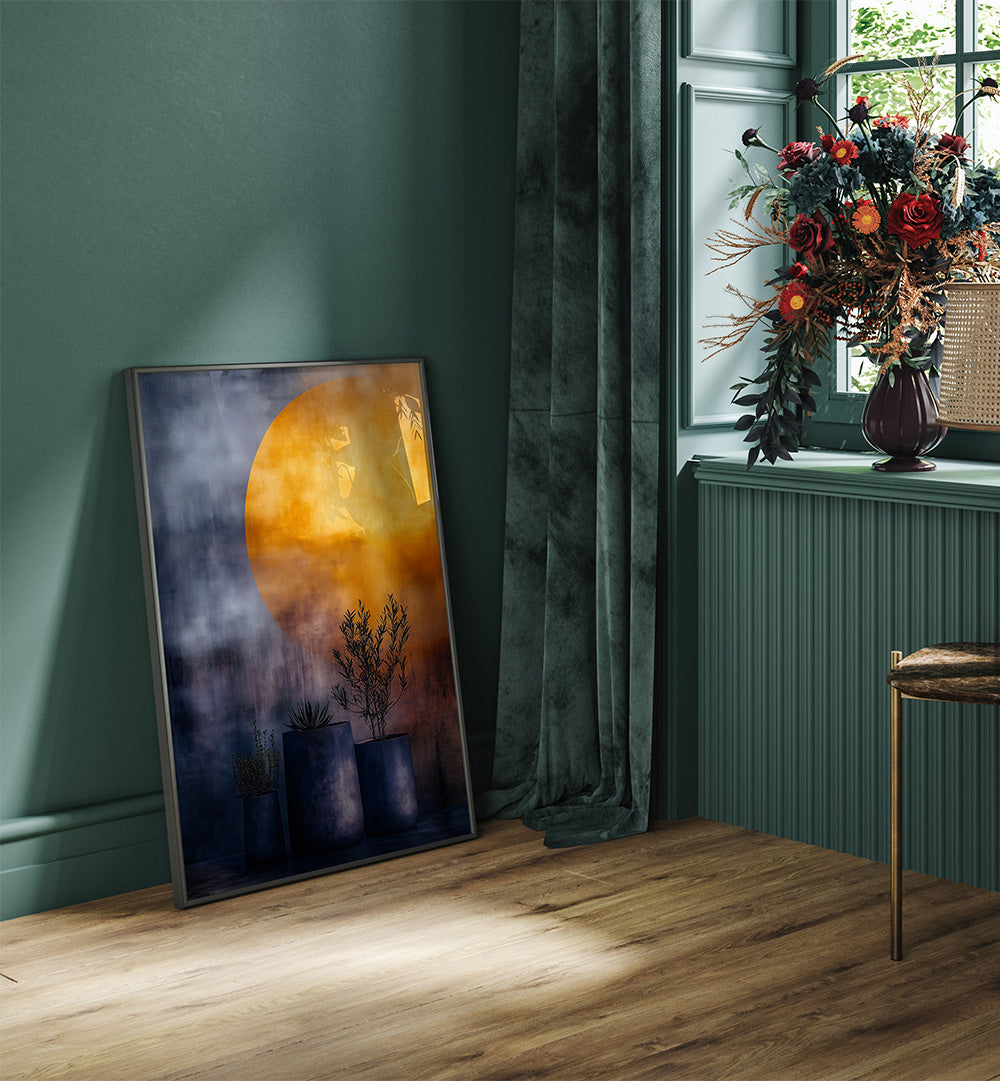 POTTED FLORALS EVERGREEN FLOWERS I , LANDSCAPE PAINTINGS