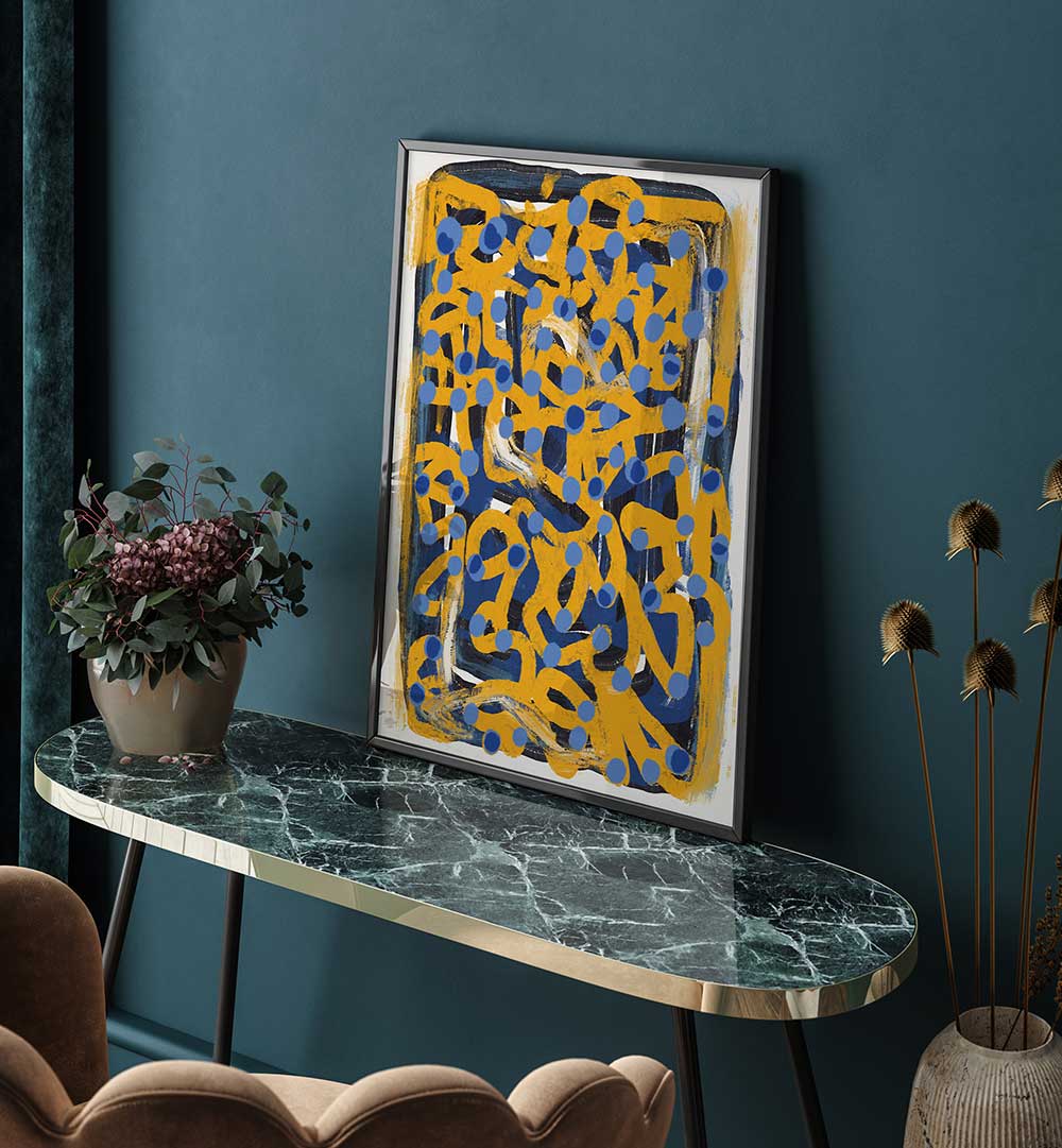 BLUE POLKA DOT , ABSTRACT PAINTINGS