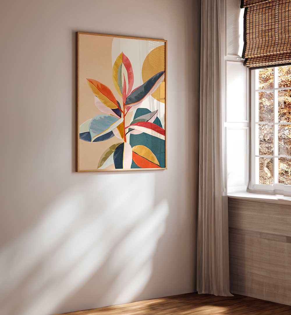 SUNLIT FOLIAGE HARMONY , BOHO ART PAINTINGS