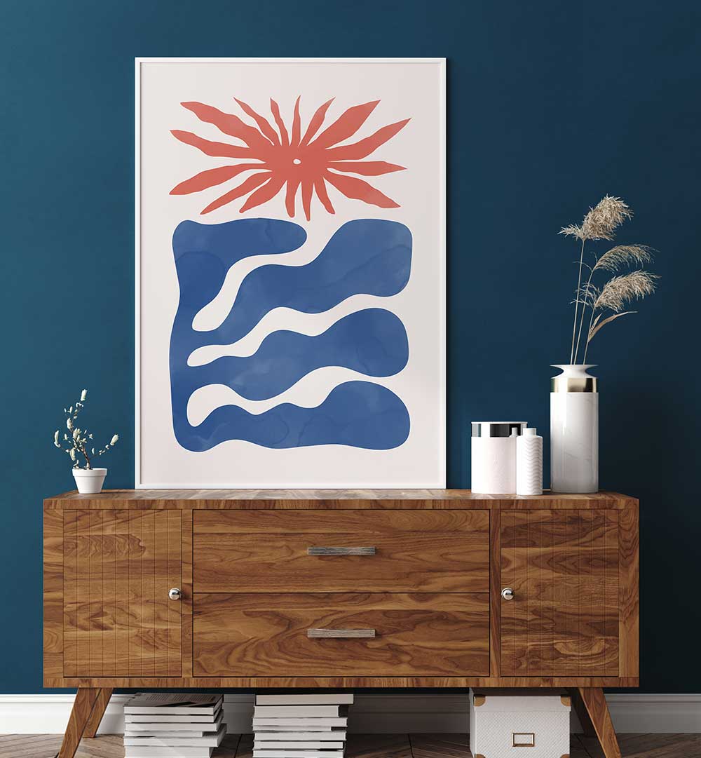 WATERCOLOR RED FLORAL , ABSTRACT PAINTINGS