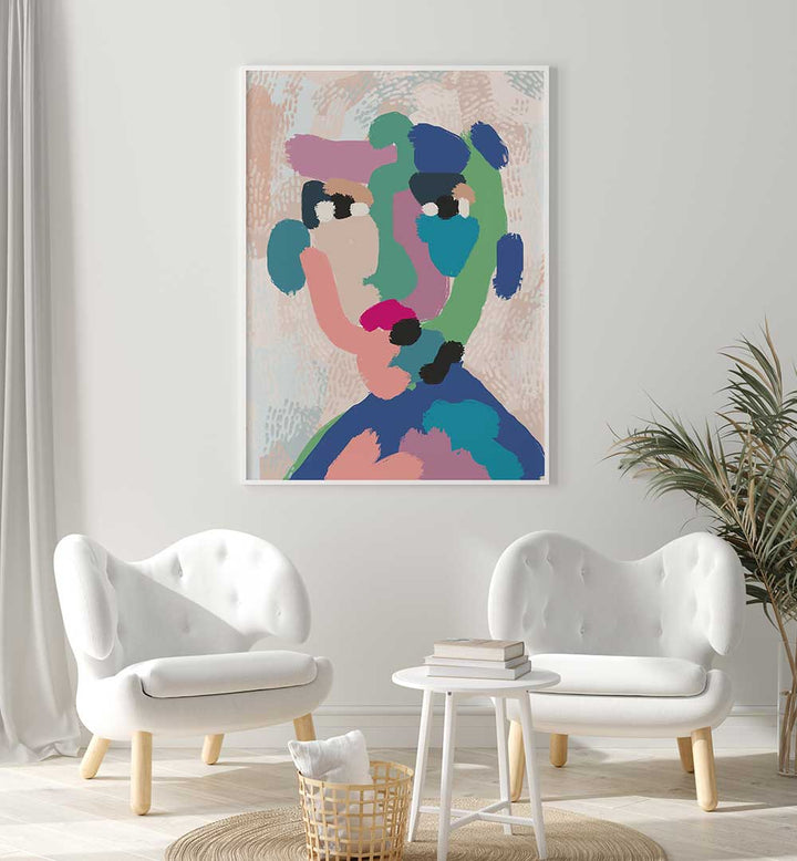 PAINTED PORTRAIT EXPRESSION , POP ART PAINTINGS
