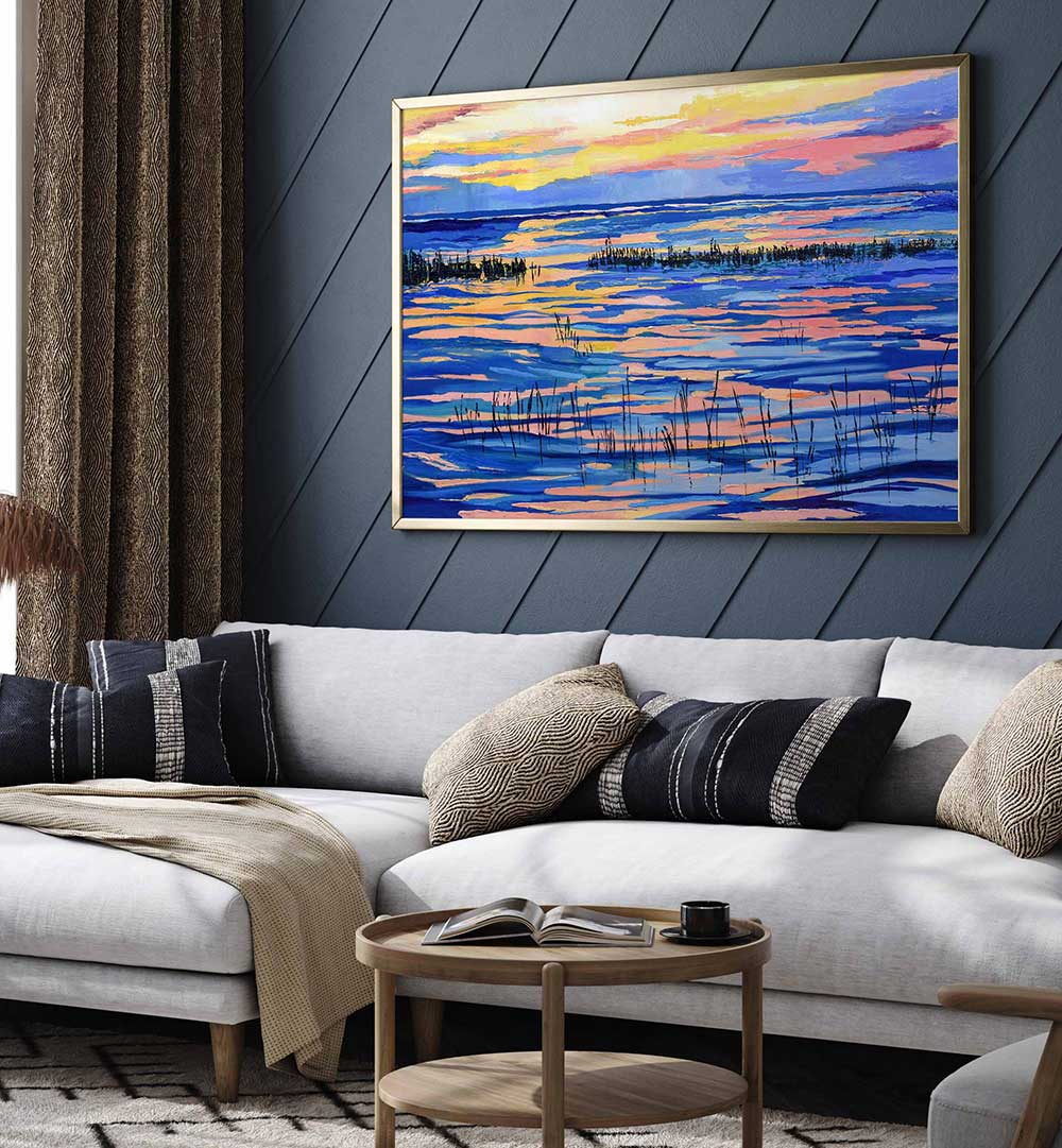 PAINES CREEK AT SUNSET , LANDSCAPE PAINTINGS