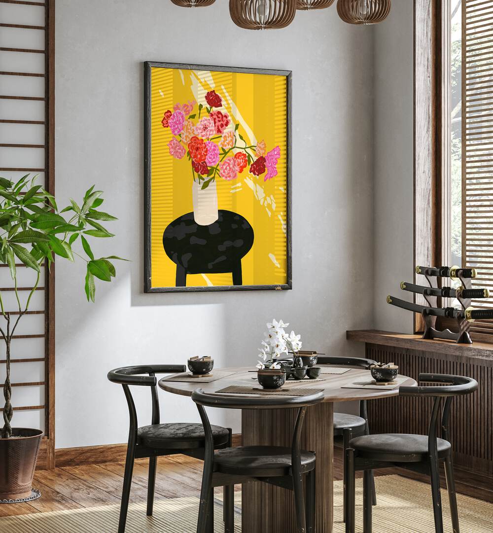 Brighten your home with WINDOW GLOW, FLORAL FLOWER PAINTINGS, showcasing vibrant blooms against a sunny backdrop.