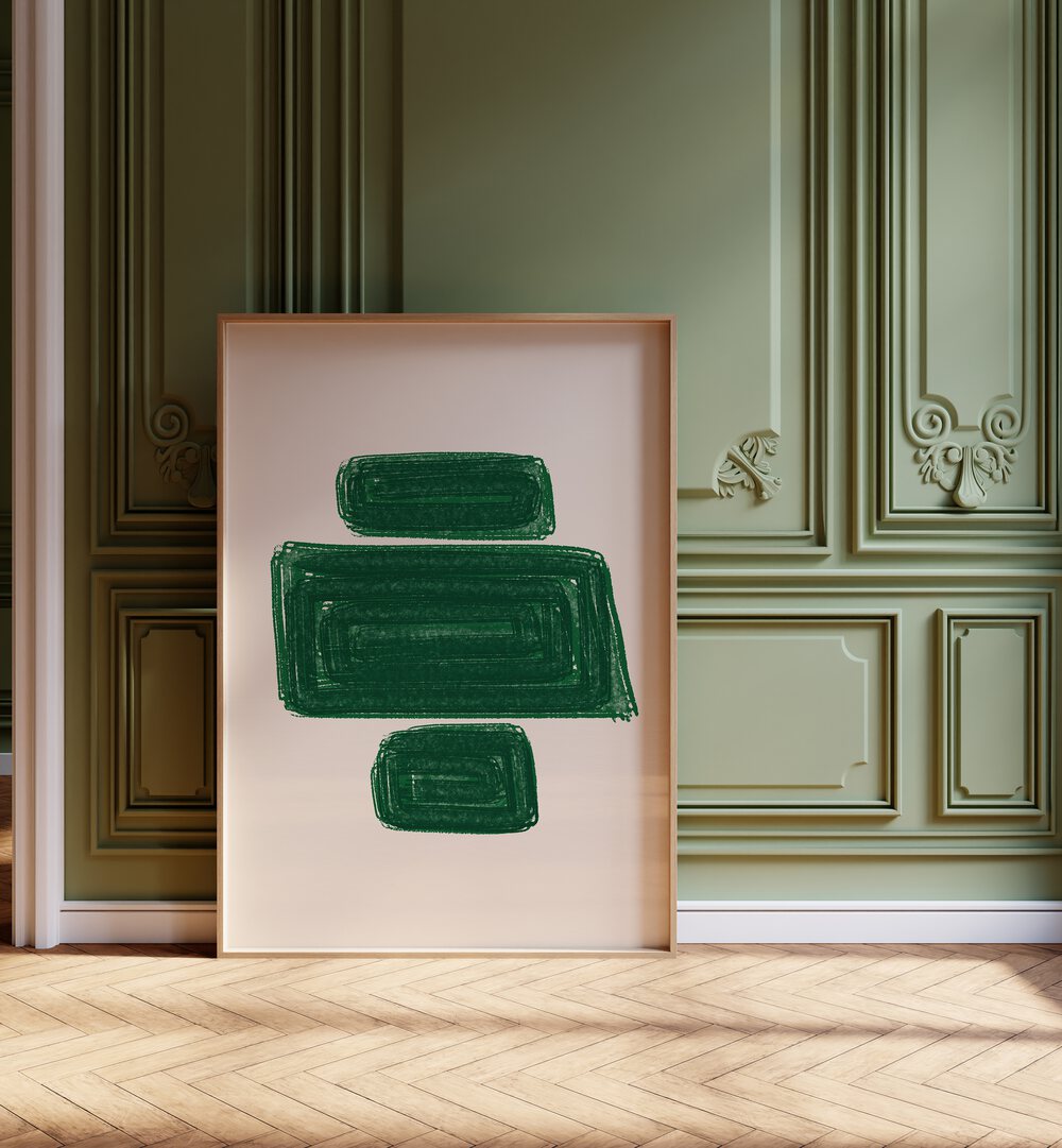SIMPLEX I, GEOMETRIC ART PRINTS displayed in an elegant room, enhancing modern decor with striking geometric patterns.