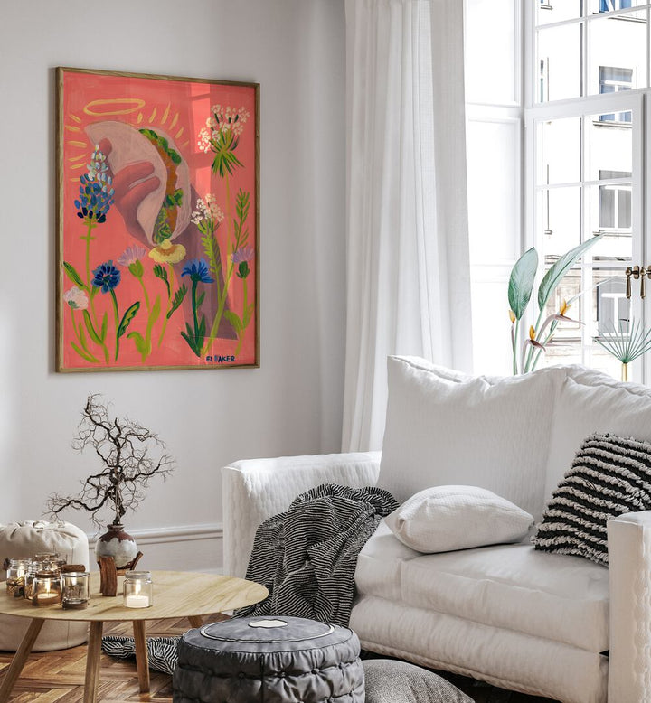 Vibrant TEXAS WILD FLOWERS TACO, KITCHEN POSTERS by Eleanor Baker, capturing Texas's natural beauty in artful decor.