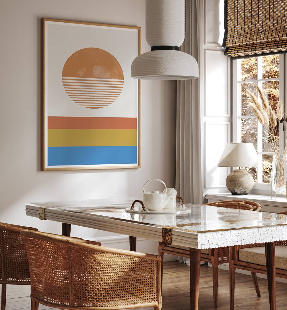 Transform your space with RETRO LANDESCAPE, GEOMETRIC ART PRINTS from The Miuus Studio, blending style and modernity.