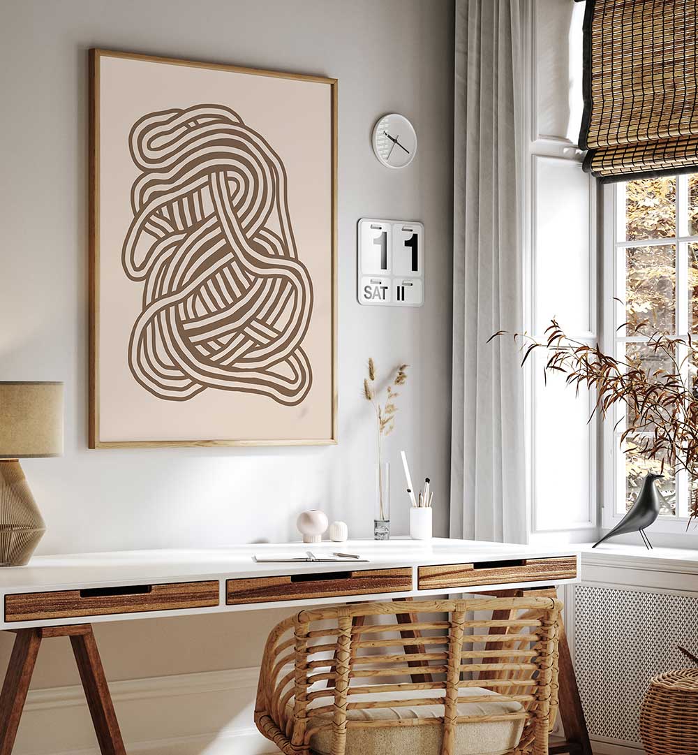 WOVEN WHIRLS , LINE ART PAINTINGS