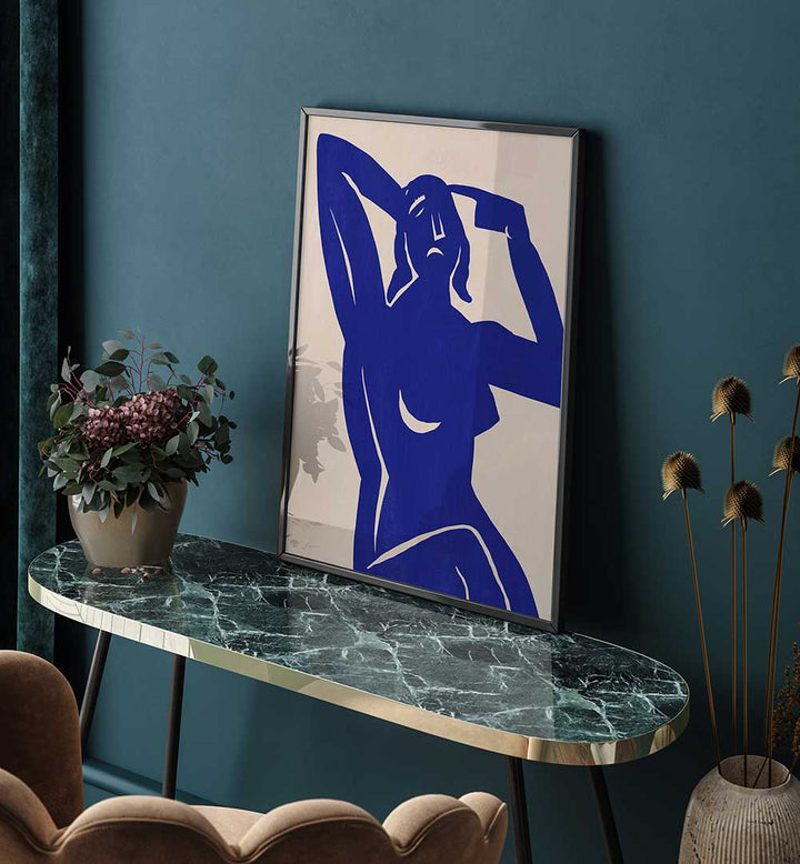 BLUE SILHOUETTE MUSE , PORTRAITS & FIGURATIVE ILLUSTRATIONS