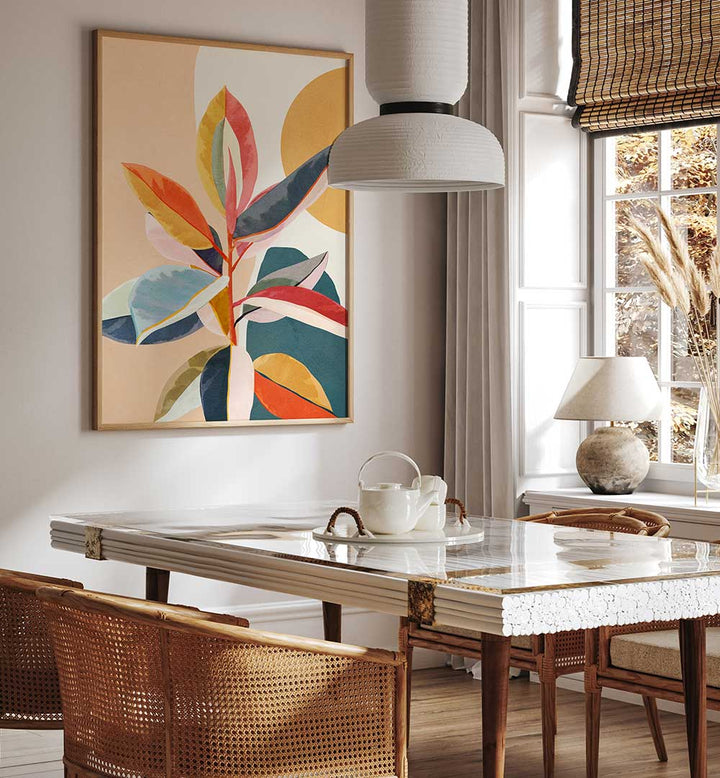 SUNLIT FOLIAGE HARMONY , BOHO ART PAINTINGS