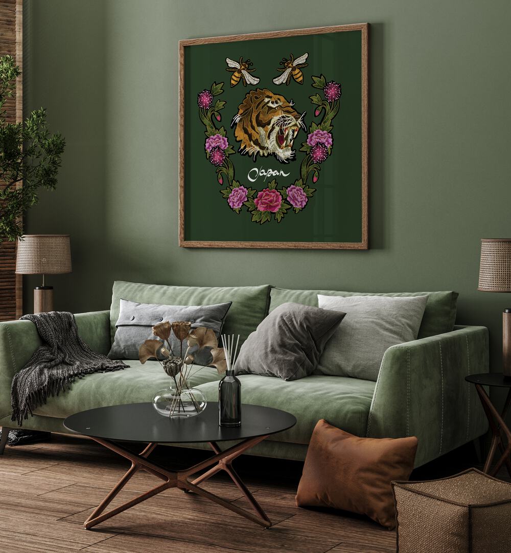 JAPAN TIGER  , WILDLIFE POSTERS , WILDLIFE PAINTINGS