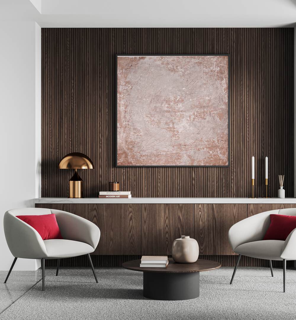 Stylish living room featuring TEXTURE III, ABSTRACT PAINTINGS, enhancing modern home decor with exquisite artistry.