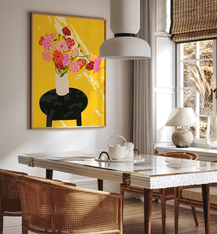 Brighten your home with WINDOW GLOW, FLORAL FLOWER PAINTINGS, featuring vibrant floral art for a stunning centerpiece.