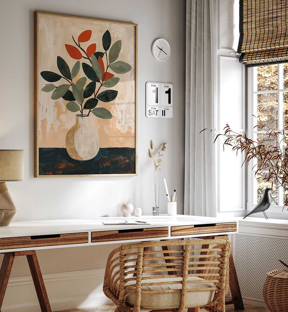 STILL LIFE OF VASE , FLORAL FLOWER PAINTINGS