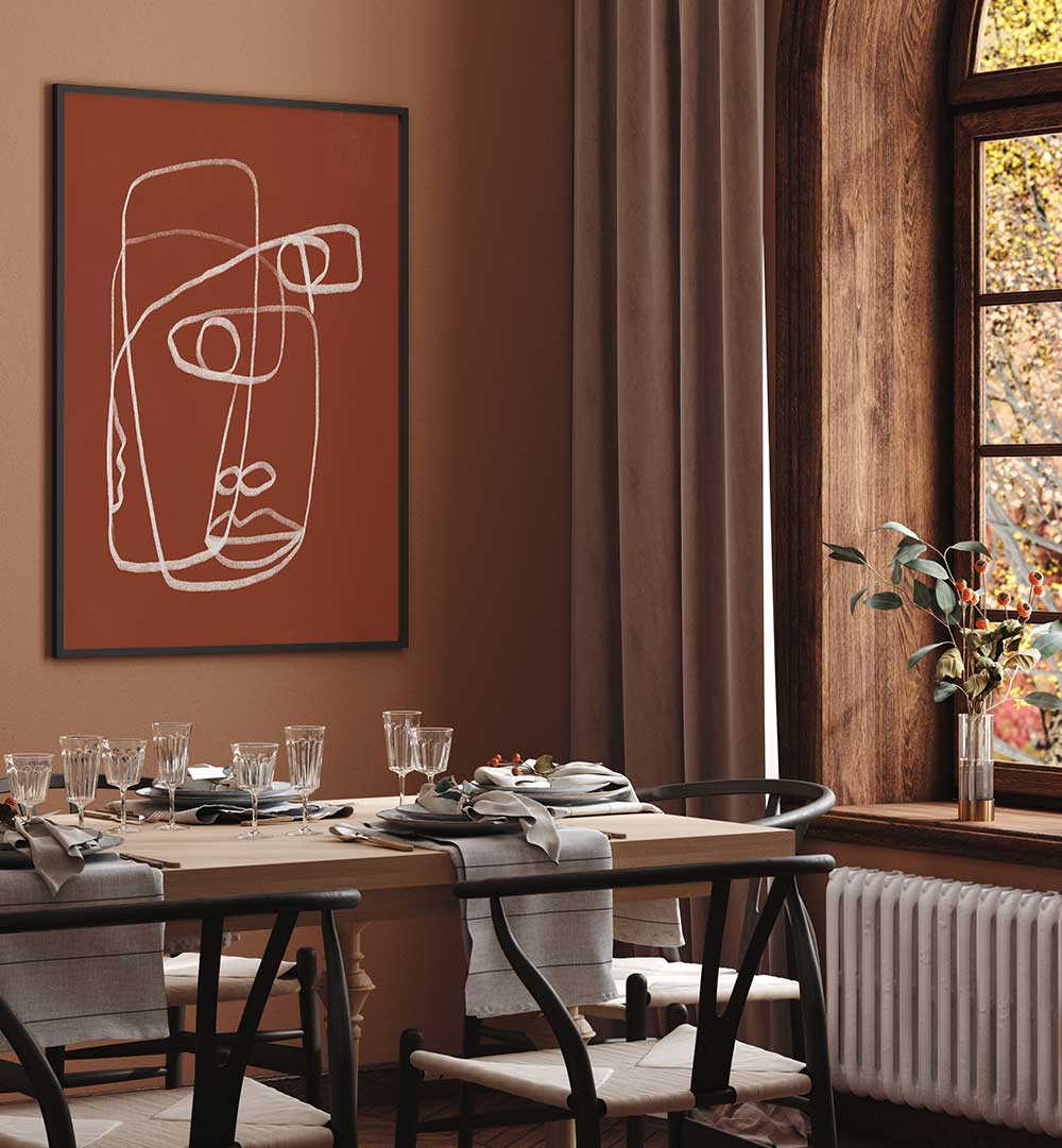 LINE ART TERRACOTTA II , LINE ART PAINTINGS