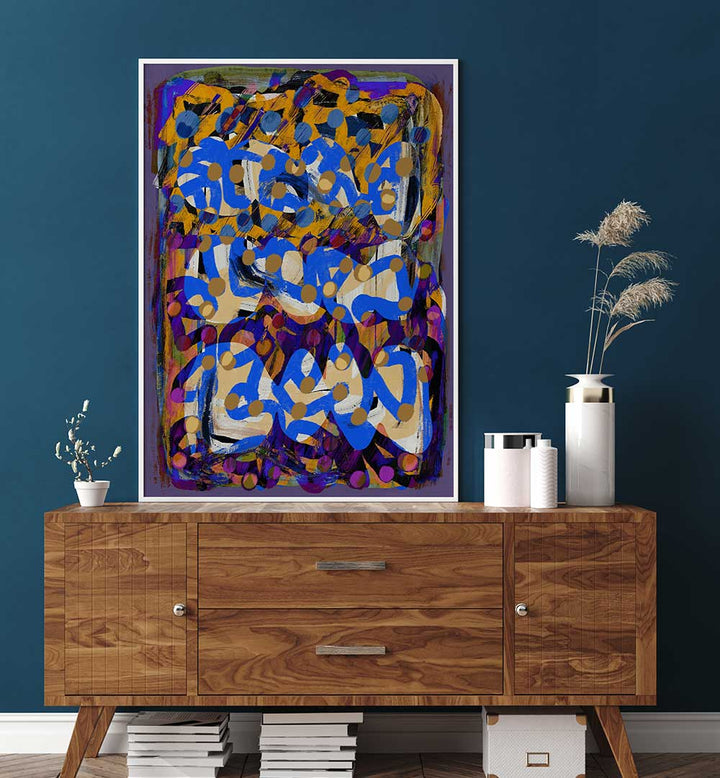 LINE ART PURPLE SUBSTRACT , ABSTRACT PAINTINGS