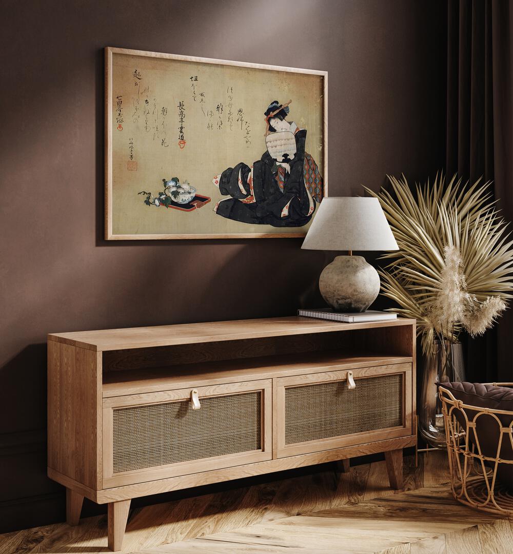 WOMAN WITH MORNING , VINTAGE PAINTINGS
