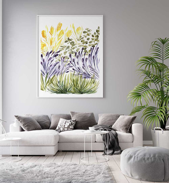 ELISA'S GARDEN RIGHT , FLORAL FLOWER PAINTINGS