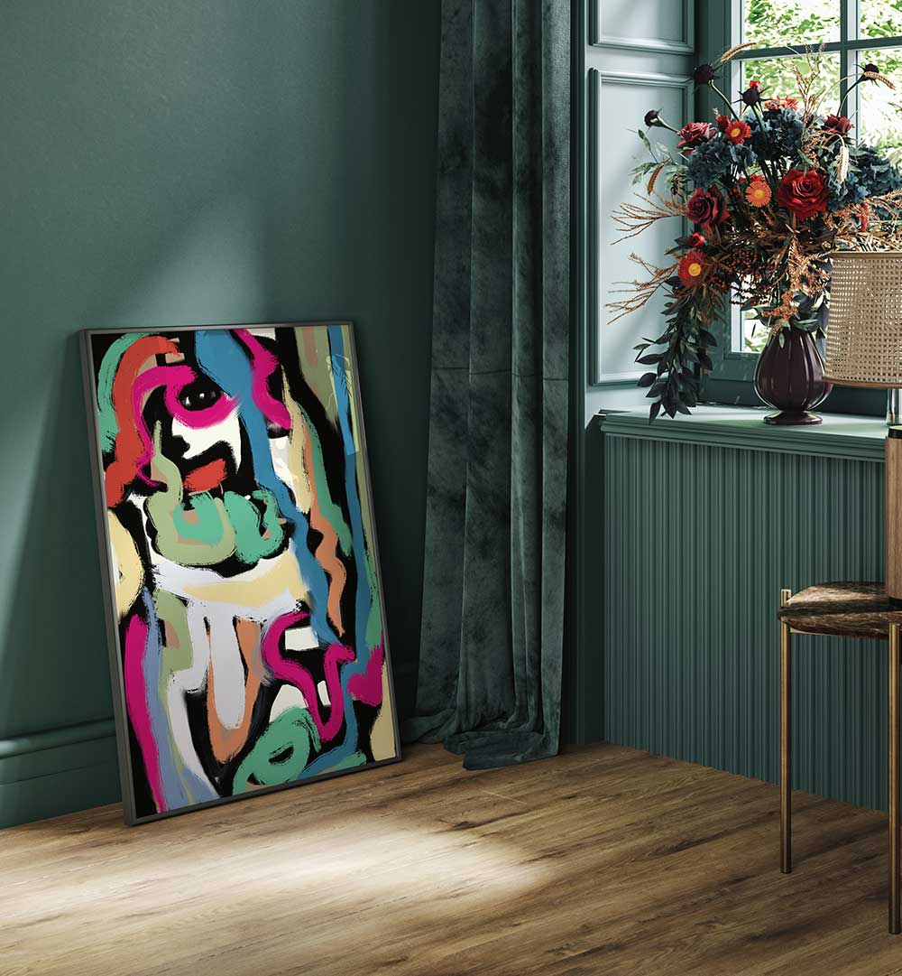 BOLD COLORFUL BRUSHSTROKES , ABSTRACT PAINTINGS