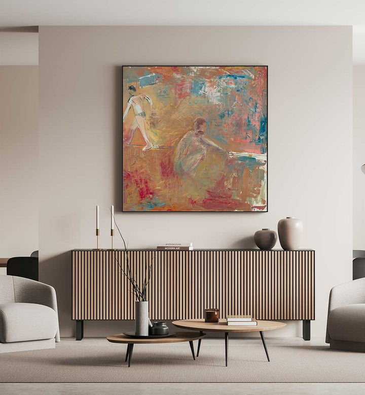 THE SWIMMERS , ABSTRACT PAINTINGS