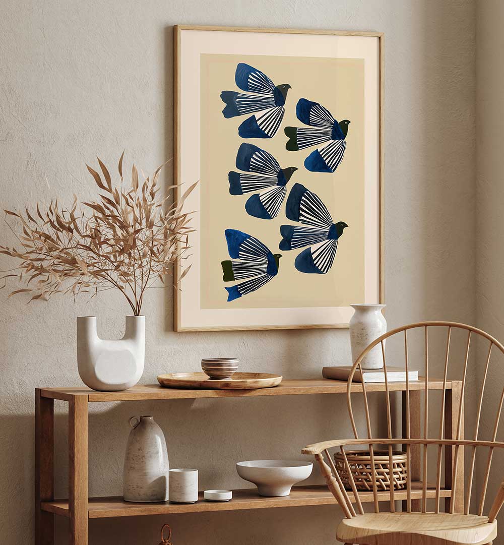 BIRDS IN FLIGHT , ANIMAL PAINTINGS