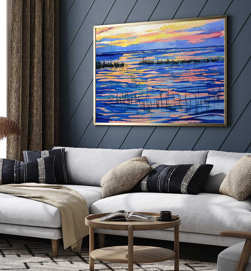 SUNSET COLORS , LANDSCAPE PAINTINGS