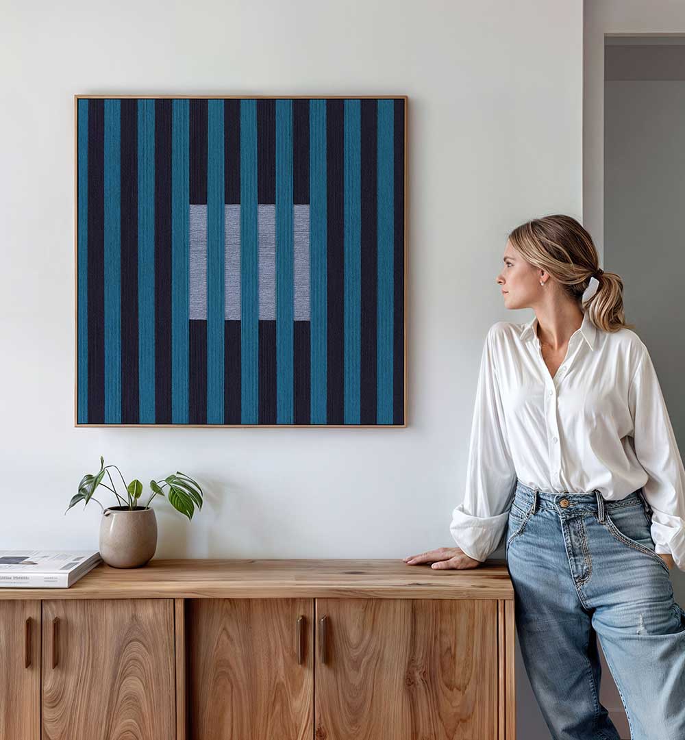 LAGOON BLUE XIV , GEOMETRIC ART PRINTS