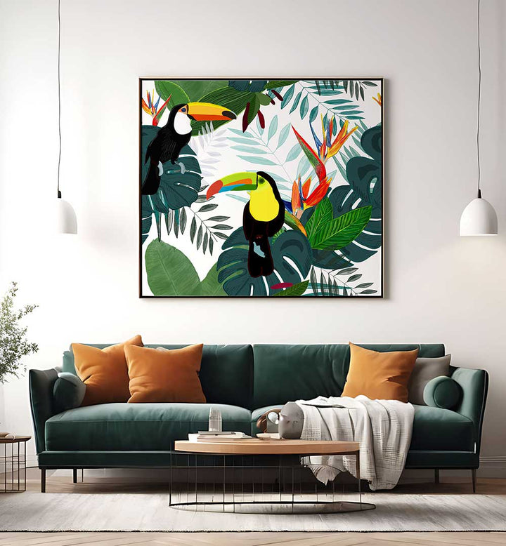 TAUCAN AND BIRD OF PARADISE , ANIMAL PAINTINGS