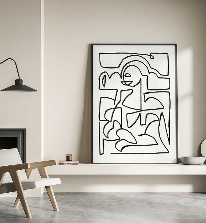 ABSTRACT CHALK LINE ART , LINE ART PAINTINGS