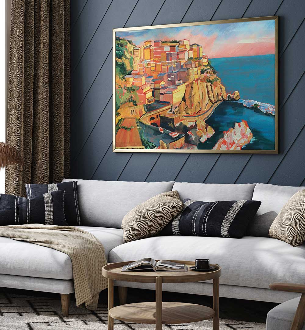 MANAROLA ITALY , LANDSCAPE PAINTINGS