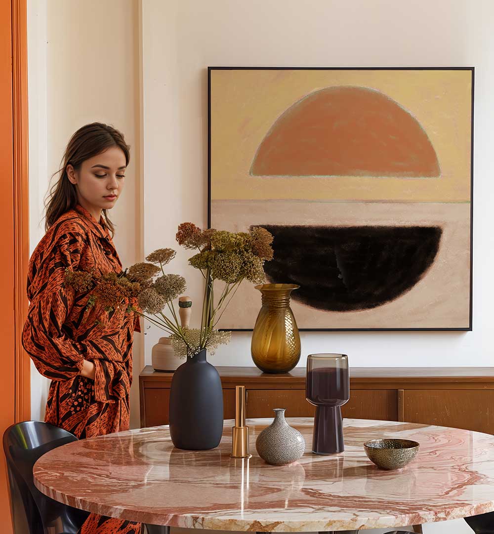 ABSTRACT HALF CIRCLES , GEOMETRIC ART PRINTS