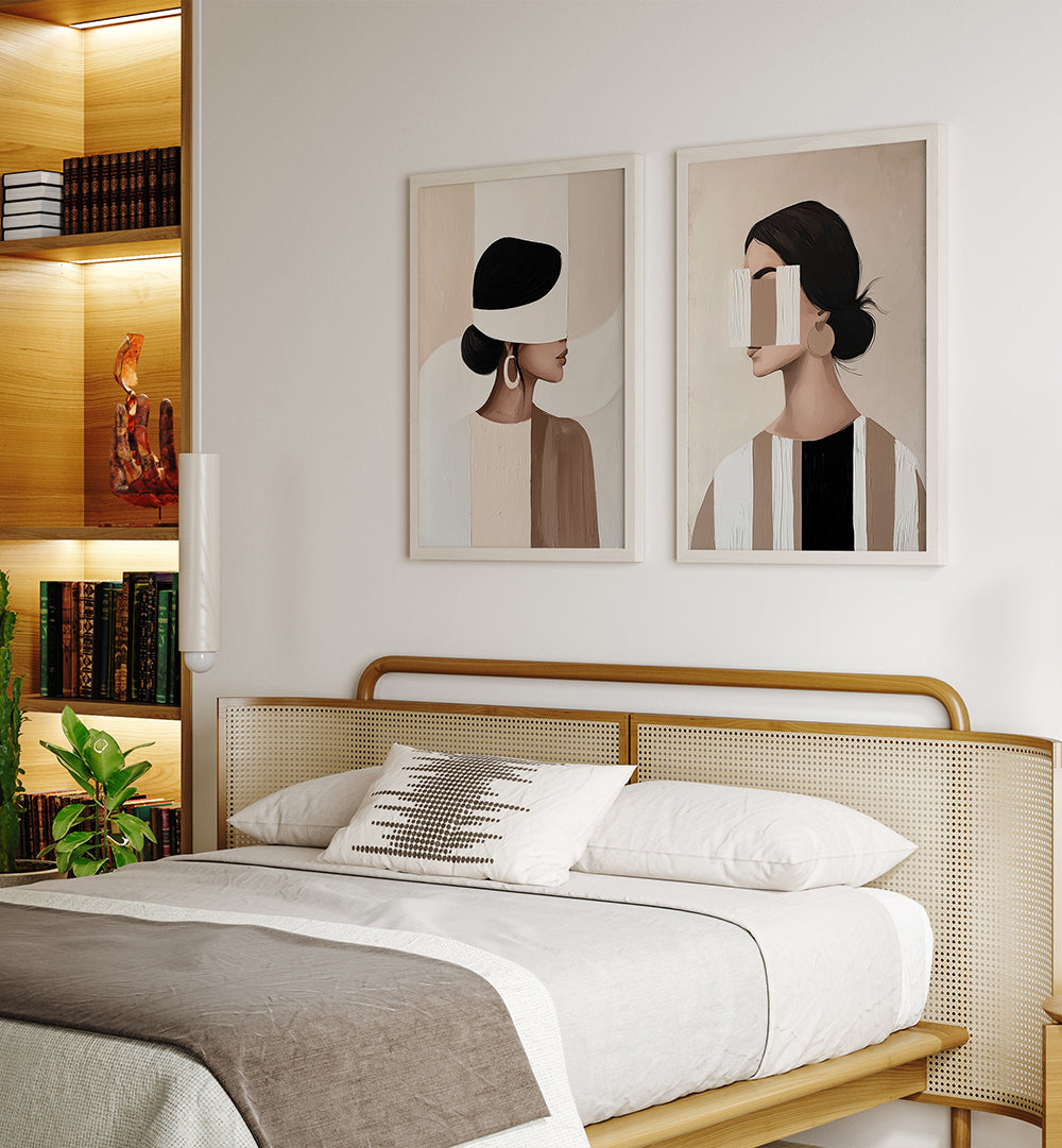 PARALLEL MINDS , SET OF 2 PAINTINGS