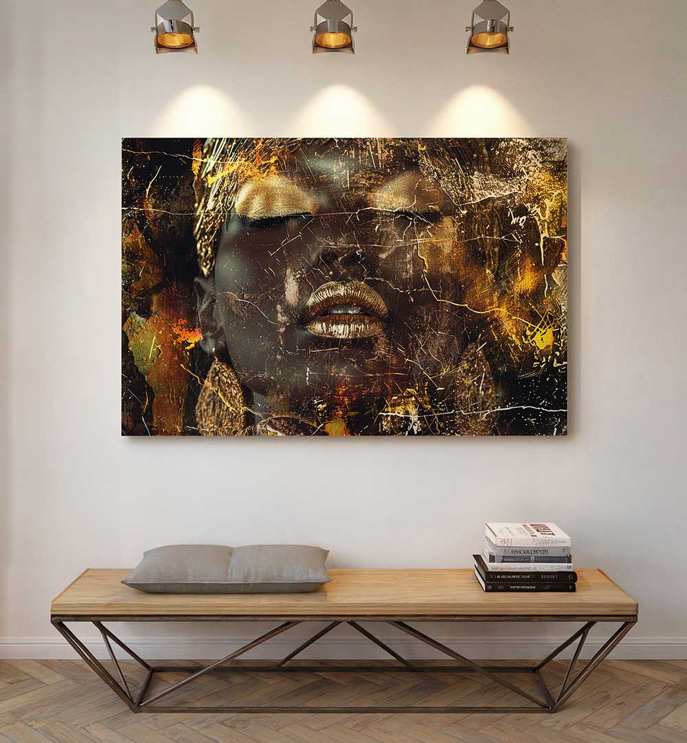 WOMAN ART ILLUSTRATION III , AFRICAN ART PAINTINGS