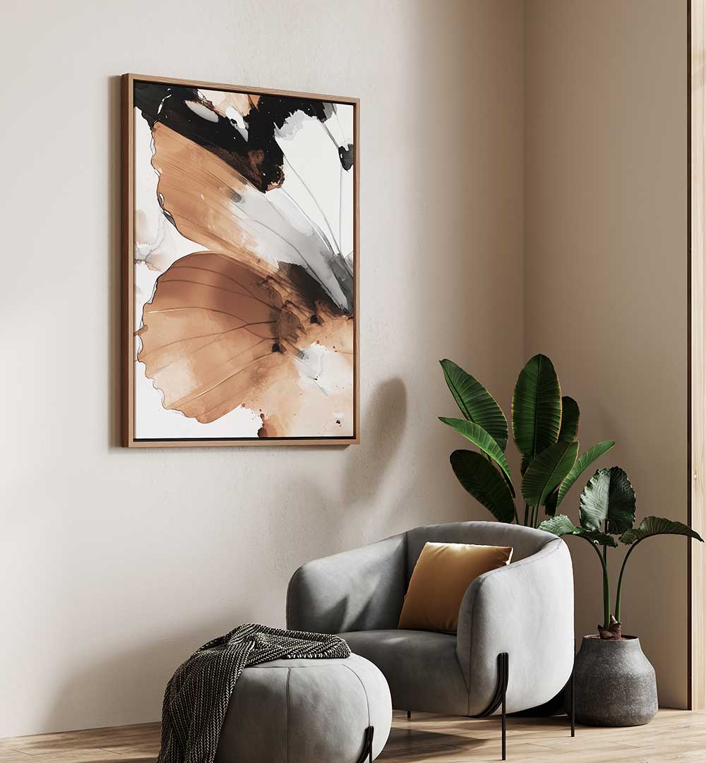 BUTTERFLY ABSTRACT , FLORAL FLOWER PAINTINGS