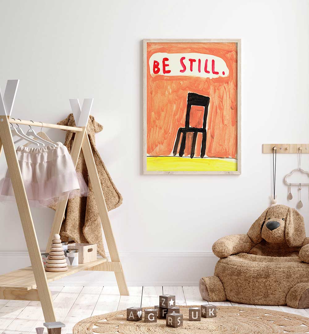 BLACK CHAIR , KIDS ROOM PAINTINGS