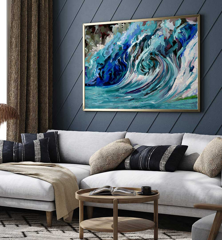 BLUE WAVE , BEACH PAINTINGS