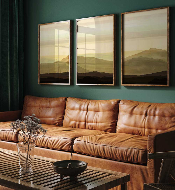 TONAL RIDGE  , SET OF 3 PAINTINGS
