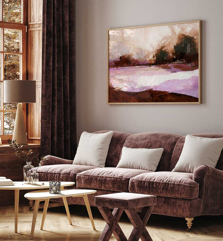 Transform your space with A PEACEFUL PANORAMA II, LANDSCAPE PAINTINGS, showcasing tranquil hues and textures.