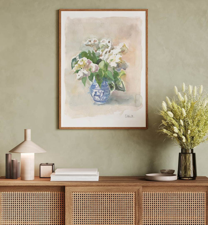 Stunning WHITE LILACS IN A VASE, FLORAL FLOWER PAINTINGS to elevate your living space with elegance and charm.
