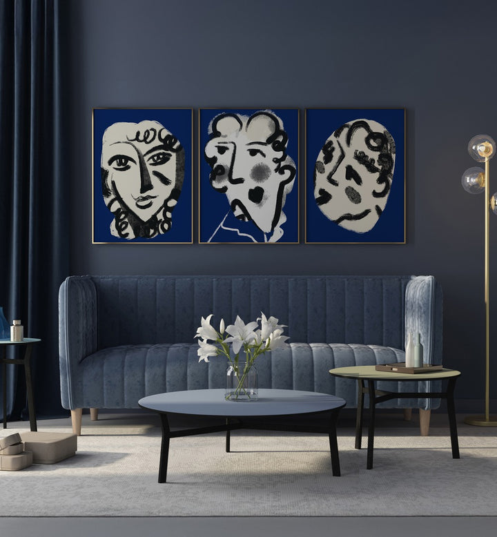 LUMINOUS EMBER SET , SET OF 3 PAINTINGS