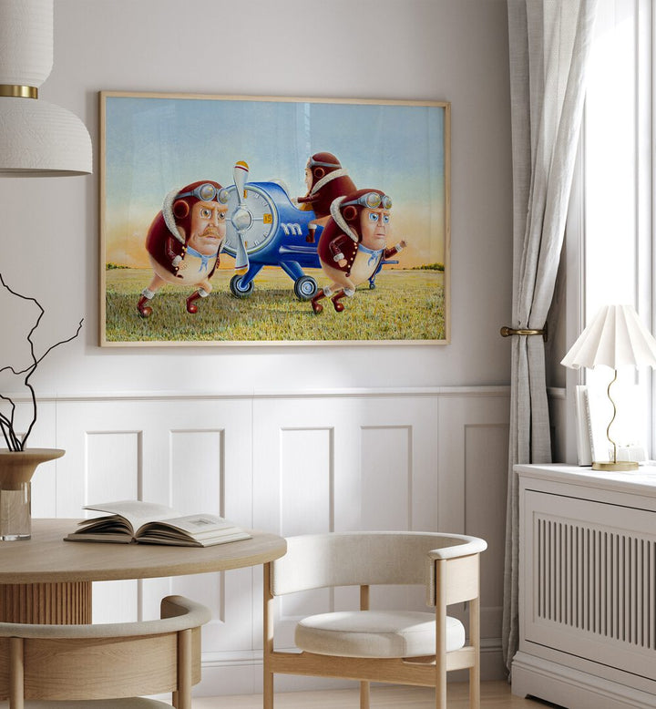 Whimsical SCRAMBLED EGGS, COMIC POSTERS add a playful touch to your breakfast-themed decor for a fun morning vibe.