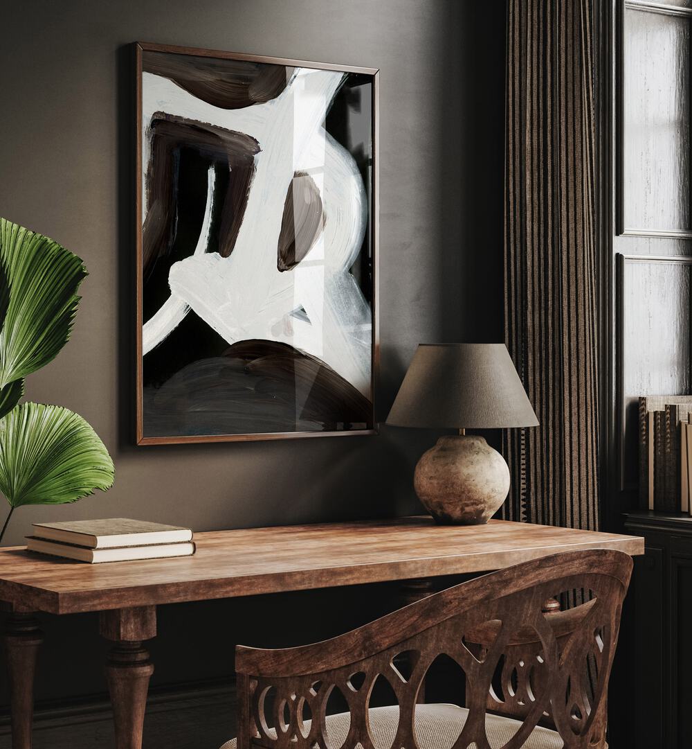 Stylish CONNECTED, ABSTRACT PAINTINGS enhance modern spaces with unique colors and shapes, inspiring conversation.