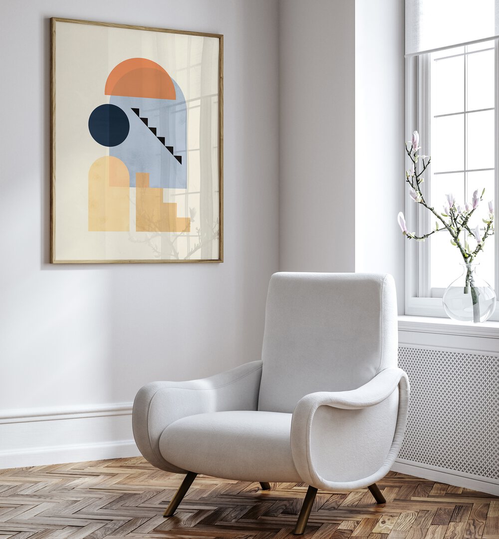 Transform your space with COMPOSITION V, BOHO ART PAINTINGS, showcasing geometric elegance and modern allure.