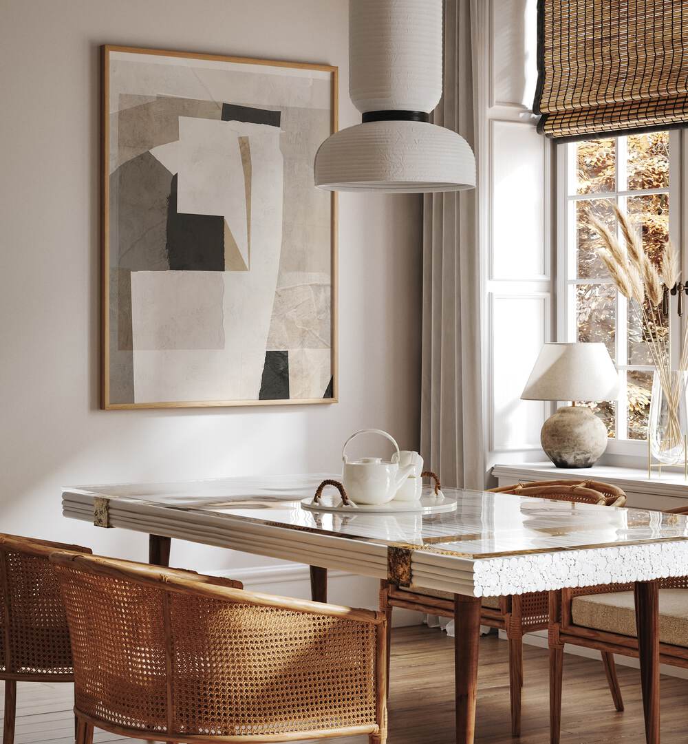 Stylishly enhance your space with AMIDST, ABSTRACT PAINTINGS, showcasing a unique blend of colors and shapes.