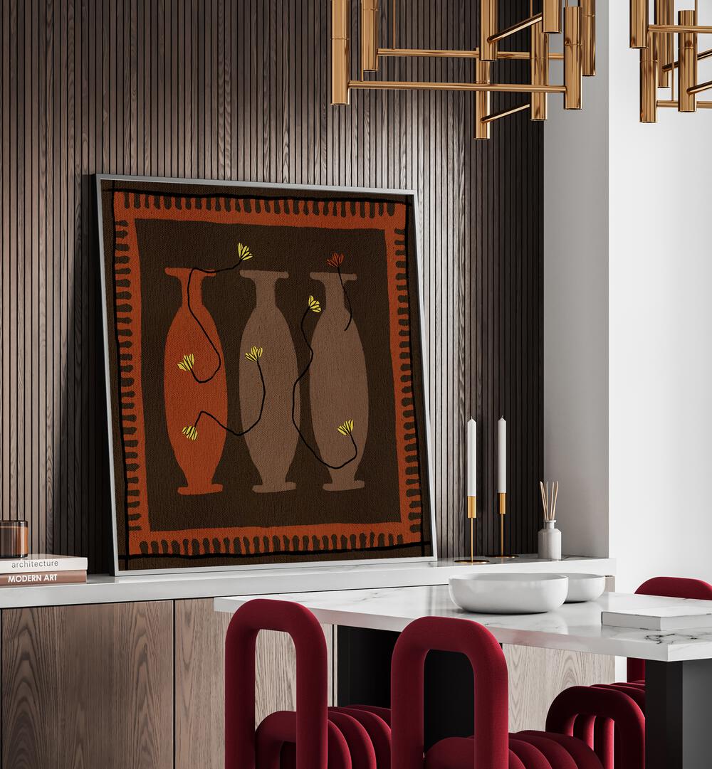 Elegant OUT OF VASE BLOOMS V, KITCHEN POSTERS, showcasing a modern floral design perfect for stylish interiors.
